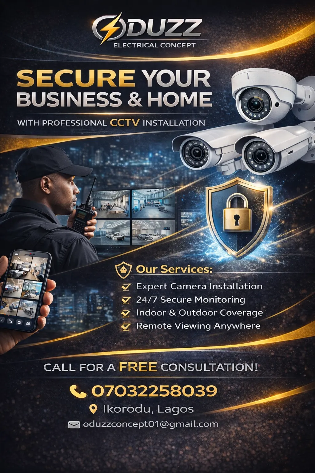 CCTV system setup for home and business surveillance coverage