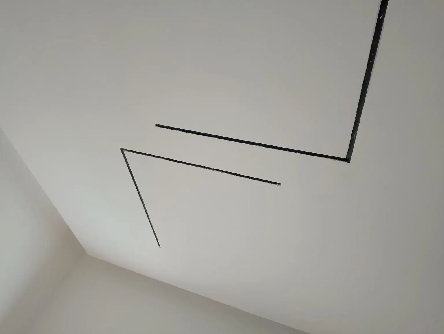 POP ceiling prepared for lighting layout and finishing details
